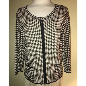 NWT Coldwater Creek zipper sweater Menswear check